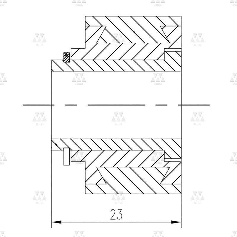 601107G03 | LANDING LOCK ROLLER WITH BUSHING L=23MM