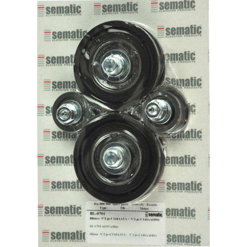 BL-0701 | KIT ROLLERS FOR CARRIAGE (2 X UPPER D.74MM AND 2 X LOWER D.36MM)